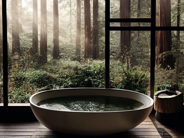 Kada od crnog mramora modern style big marble bathtub nature touch luxury