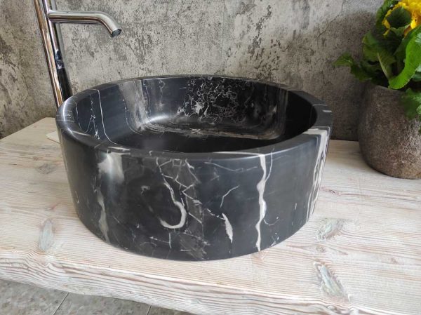 Mramorni Portoro Srebrni umivaonik Mat 3 marble sink