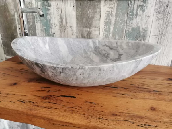 ovalni mramorni umivaonik od Carrara mramora 67