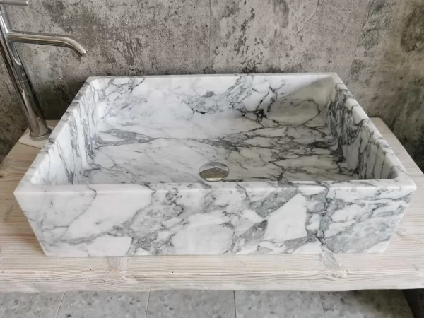 Umivaonik od Carrara mramora dimenzija 60x40 cm7