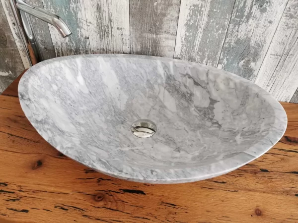 ovalni mramorni umivaonik od Carrara mramora122