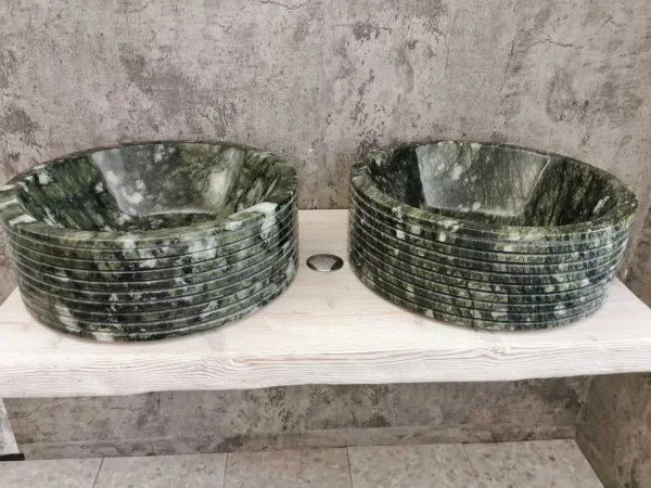 Par umivaonika od zelenog mramora ROCKAMEN