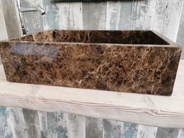 Pravokutni umivaonik od emperador mramora dimenzija 60x40 cm kupnja