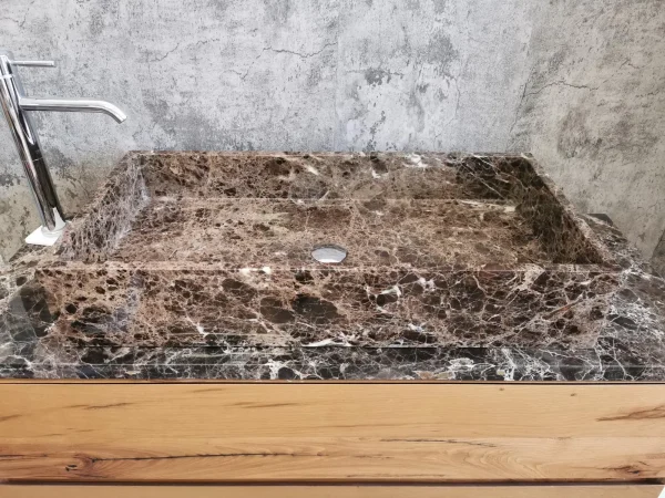 Pravokutni umivaonik od emperador mramora dimenzija 80x40 cm home 4