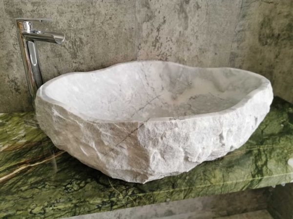 Carrara mramorni umivaonik ručni rad dimenzija 63x46 cm 2