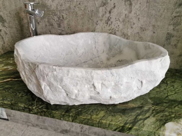 Carrara mramorni umivaonik ručni rad dimenzija 63x46 cm 4