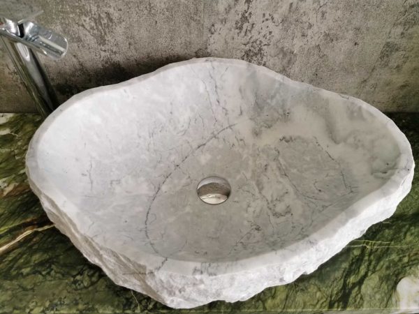 Carrara mramorni umivaonik ručni rad dimenzija 63x46 cm 5